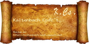 Kaltenbach Csát névjegykártya